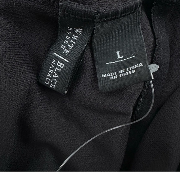 New White House Black Market WHBM One-piece Swimsuit Black Ruffles Sz large - Picture 4 of 5